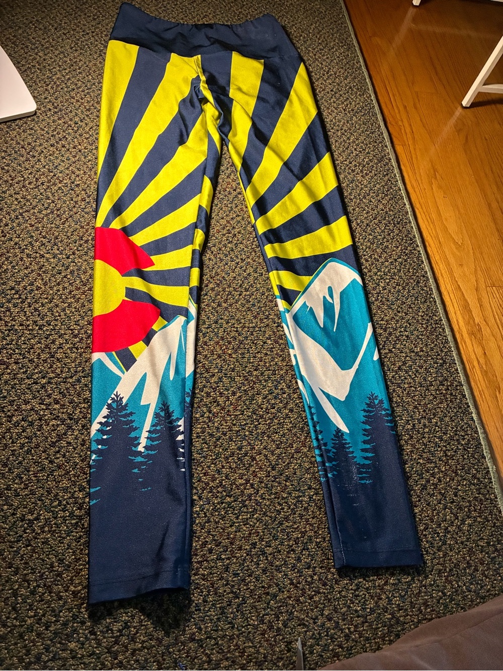 Ladies  Printed Mountain & Sunrise Leggings -